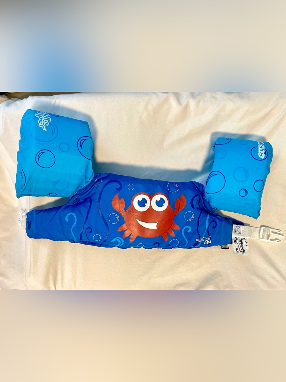 STEARNS Puddle Jumper Deluxe Child Life Jacket - Red Crab(Krab) - Blue-30-50 lbs